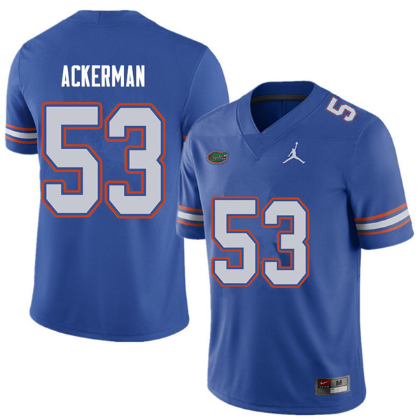 Jordan Brand Men #53 Brendan Ackerman Florida Gators College Football Jerseys Sale-Royal